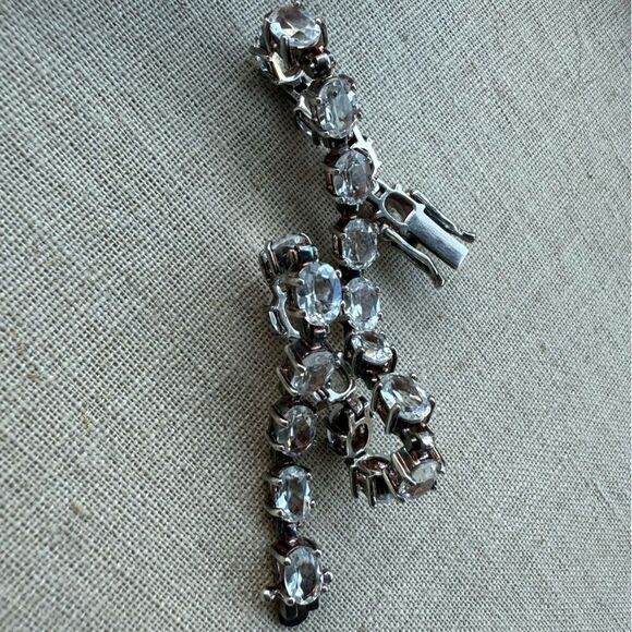 STERLING SILVER .925 TENNIS BRACELET WITH CLEAR STONES – 7.5” ✨ - Picture 9 of 16